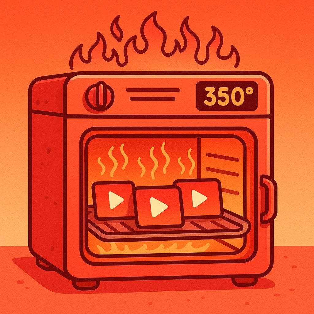 Marketing performance analytics showing +40% retention, +3.2% CTR, +500 videos, +98K views, and +22 mins watch time